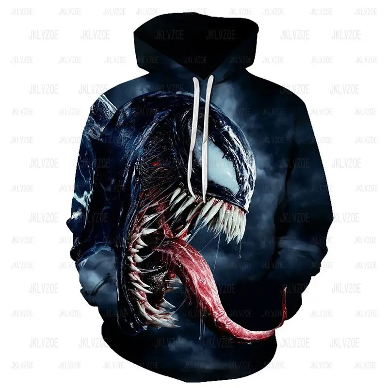 New Fashion 3D Venom Printed Men's New Autumn Hoodie Men's Casual Sports Funny Cool Harajoku Street Top