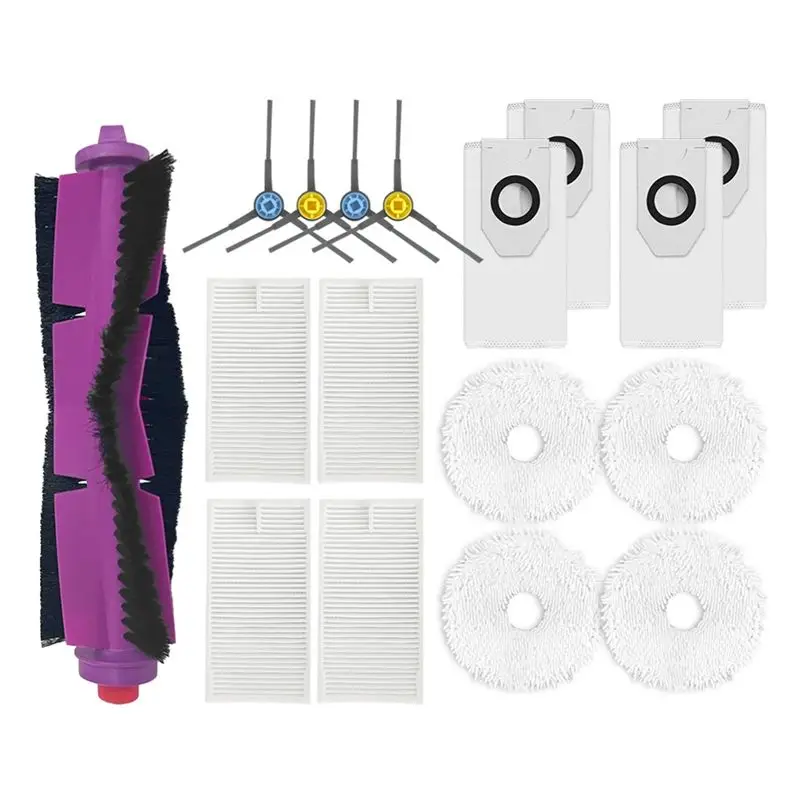 

A50F-For Midea V12 Robot Vacuum Main Side Brush HEPA Filter Mop Pad Dust Bag Replacement Spare Parts Accessories