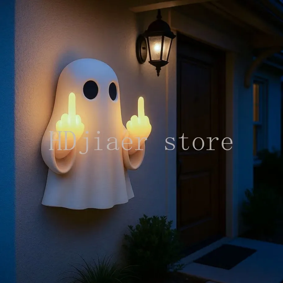 

Halloween ghost middle finger luminous night light porch bedroom balcony atmosphere decoration pendant light