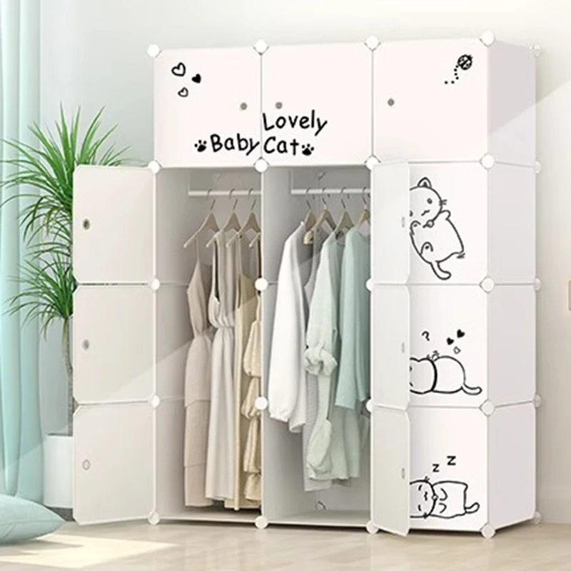 Partitions Storage Closet Simple Minimalist Nordic Modern Foldable Foldable Organizer Wardrobe Cheap Ropero Salon Furniture