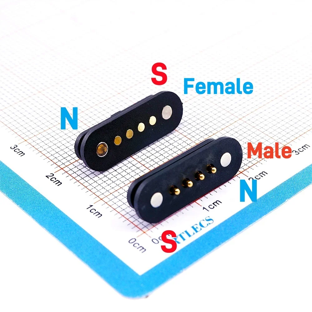 1 Sets Magnetic Pogo Pin Connector 4 Pin USB Cable Charge Data Transfer A Type Male Type C Female PCB Magnets Contact