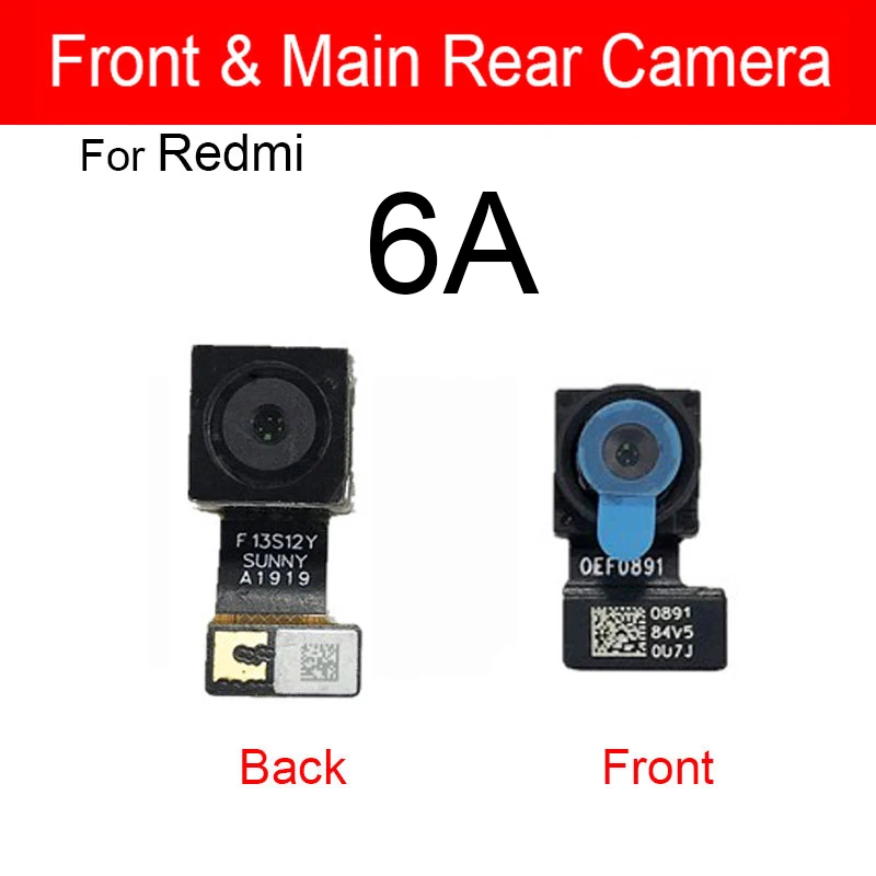 Rear Front Camera For Xiaomi Redmi 6 7 6A 6 Pro For Redmi Note 6 7 Pro Back Camera Facing Small Camera Model Phone Repair Parts