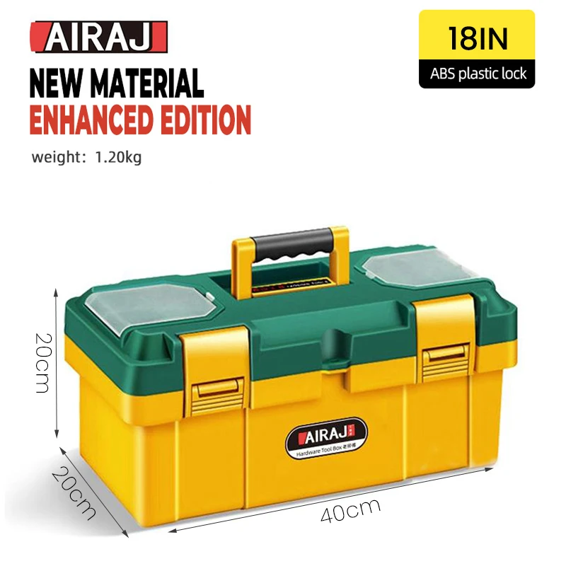 AIRAJ Multifunctional Plastic ABS Tool Storage Box Multiple Specifications  with Handle  Portable Tool Organizer