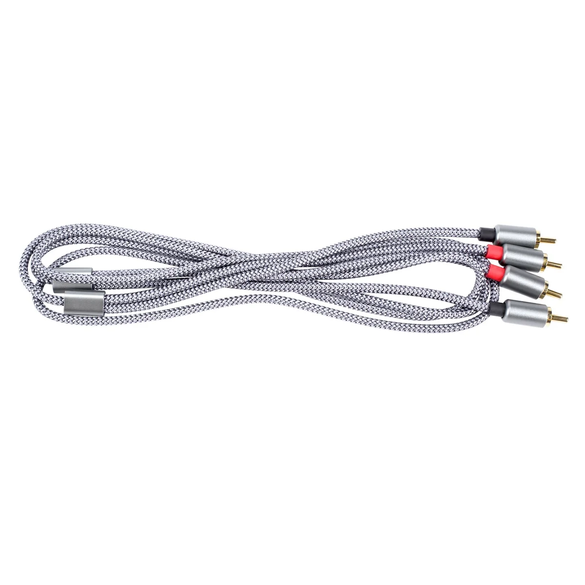 Rca ذكر إلى 2rca ذكر كابل صوت ستيريو ، 6 قدم/م ، مطلي بالذهب بحماية مزدوجة ، للمسرح المنزلي