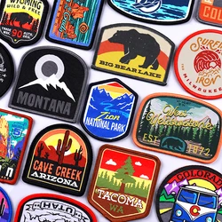 Outdoor Patches For Clothing Camping Patch Sewing On Patches On Clothes Self-Adhesive Patch For Clothes Hook Loop Sticker Badges