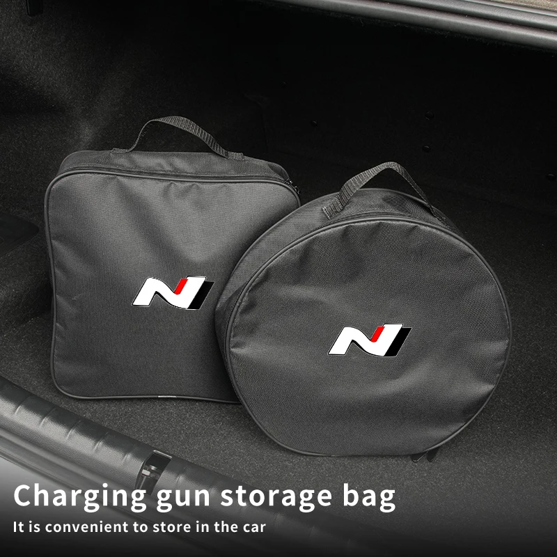 EV Car Charging Cable Storage Box cavi per caricabatterie per veicoli elettrici borsa per il trasporto per Hyundai N I20 IX35 I30 Sonata Elantra