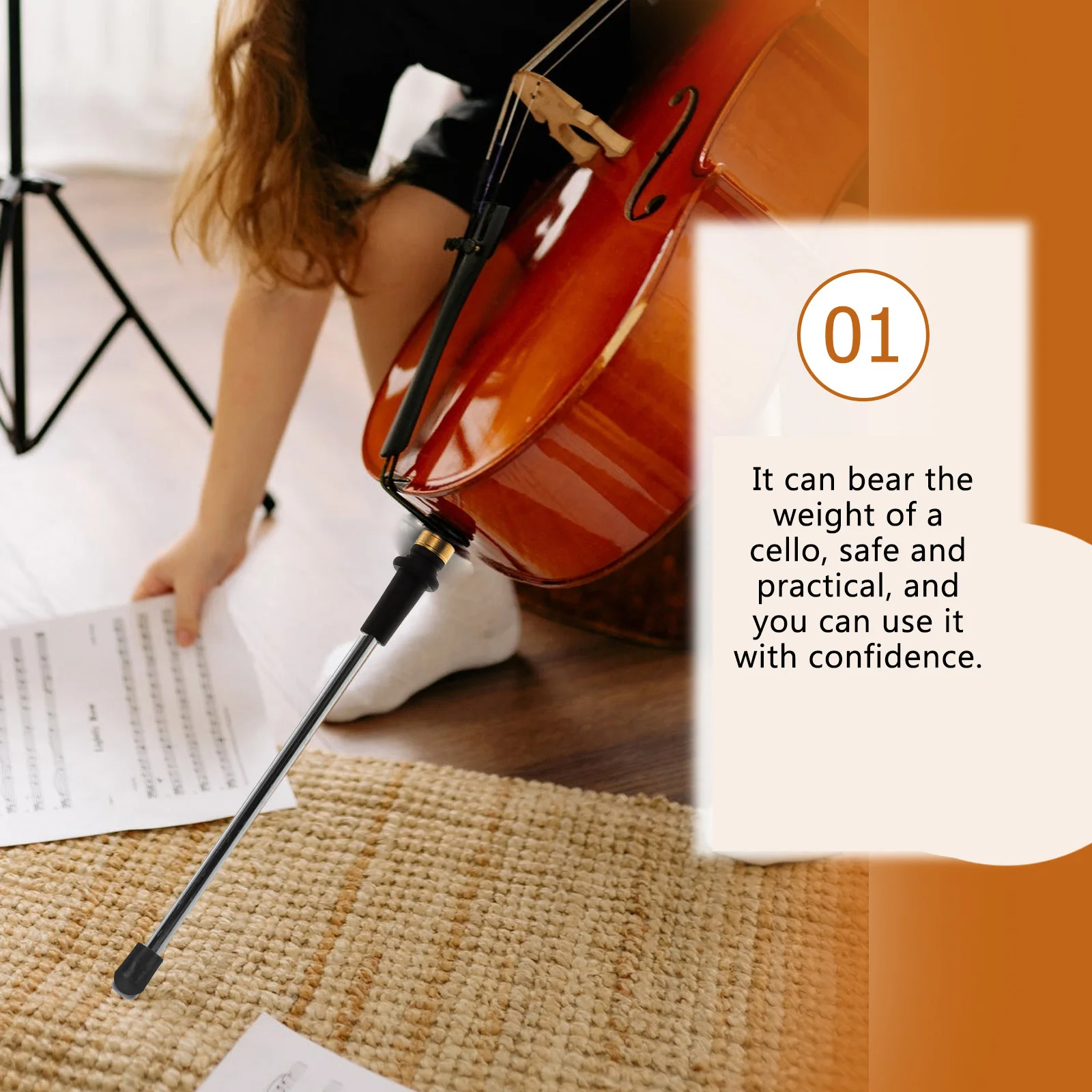 

2pcs Cello Tailpin Pad Bass Rubber Protector Anti-Slip Endpin Tip Cover Stopper Musical Instrument Accessories