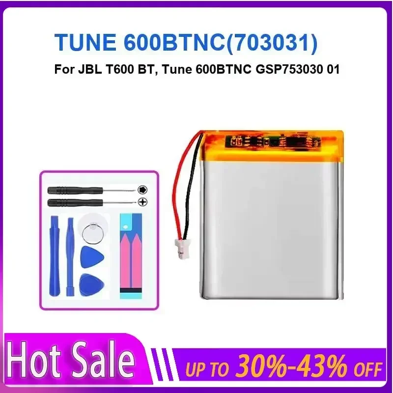

Headset Battery For JBL T600 BT, TUNE 600BTNC 600BTNC TUNE 600BTNC(703031) long-lasting and replaceable battery