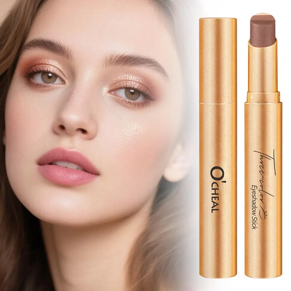 글리터 아이섀도 스틱 3색 컨투어링 아이섀도 아이섀도 메이크업 아이섀도 쉬머 스틱 펜슬 아이 크레용 D1R9