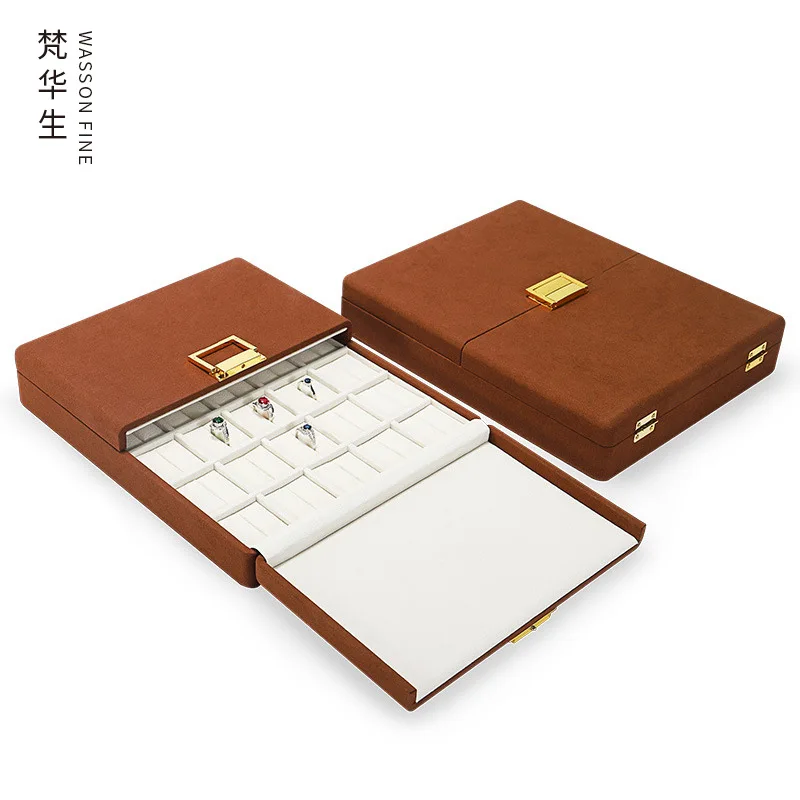 Advanced Double Opening Trays Cover Ring Pendant Jewelry Display Bracelet Trays Watch Storage Home Decor Tabletts ZY40TP