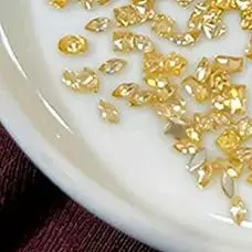 50pcs Golden Yellow Shiny Zircon Rhinestones Nail Charms Mini Rhombic Nails Gemstones Flatback Nail Art Craft Diamonds Decor