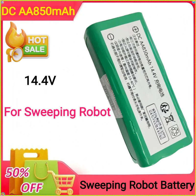 

DC AA850mAh 850mAh 14.4V Rechargeable Battery Pack for Sweeping Robot Bateria