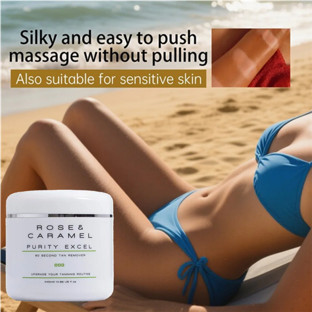Rose & Caramel Purity Excel 60 Second Miracle Express Selbstbrauner Entferner Peeling Bräuner Radiergummi Körperpeeling Verbessert Stumpfheit 440 ml