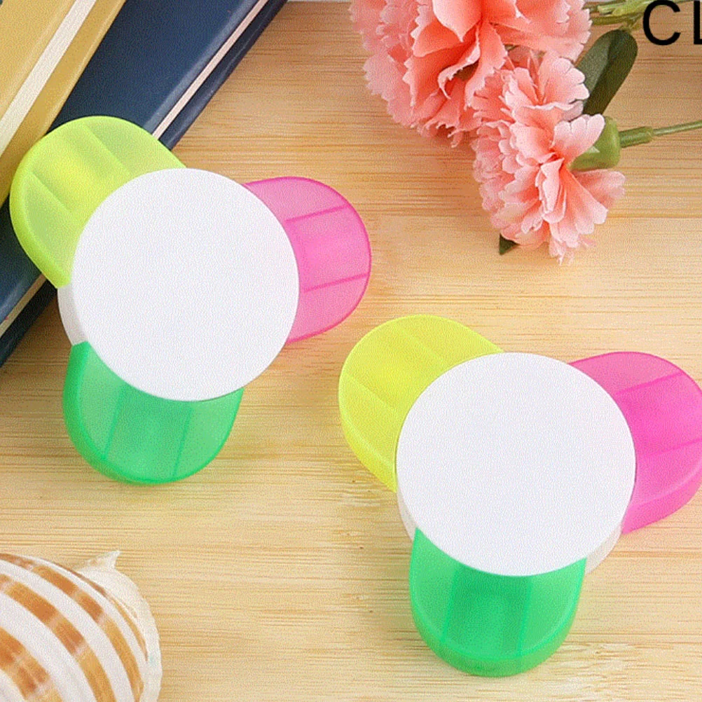 

10 Pcs Multi-functional Mark Pen Petal Design Fluorescent Highlighter Highlighters Colorful Shape