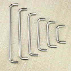 Solid wardrobe door, cabinet handle, drawer handle, 304 stainless steel U-shaped double curved handle