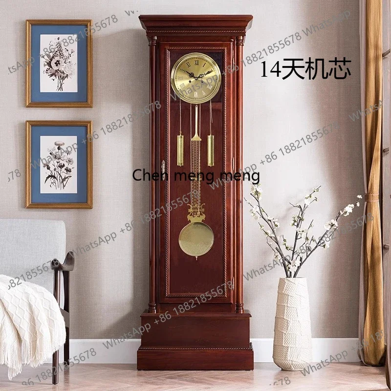 d178 floor clock mechanical clock standing clock living room chinoiserieretro ornaments solid wood vertical pendulum