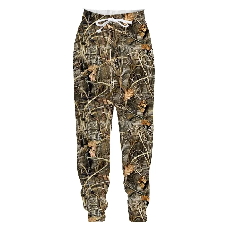 Jumeast 3D Print Boys Girls Reed Camouflage Hunting Trousers Spring Autumn Casual Long Pants Sport Pullover Length Sweatpants