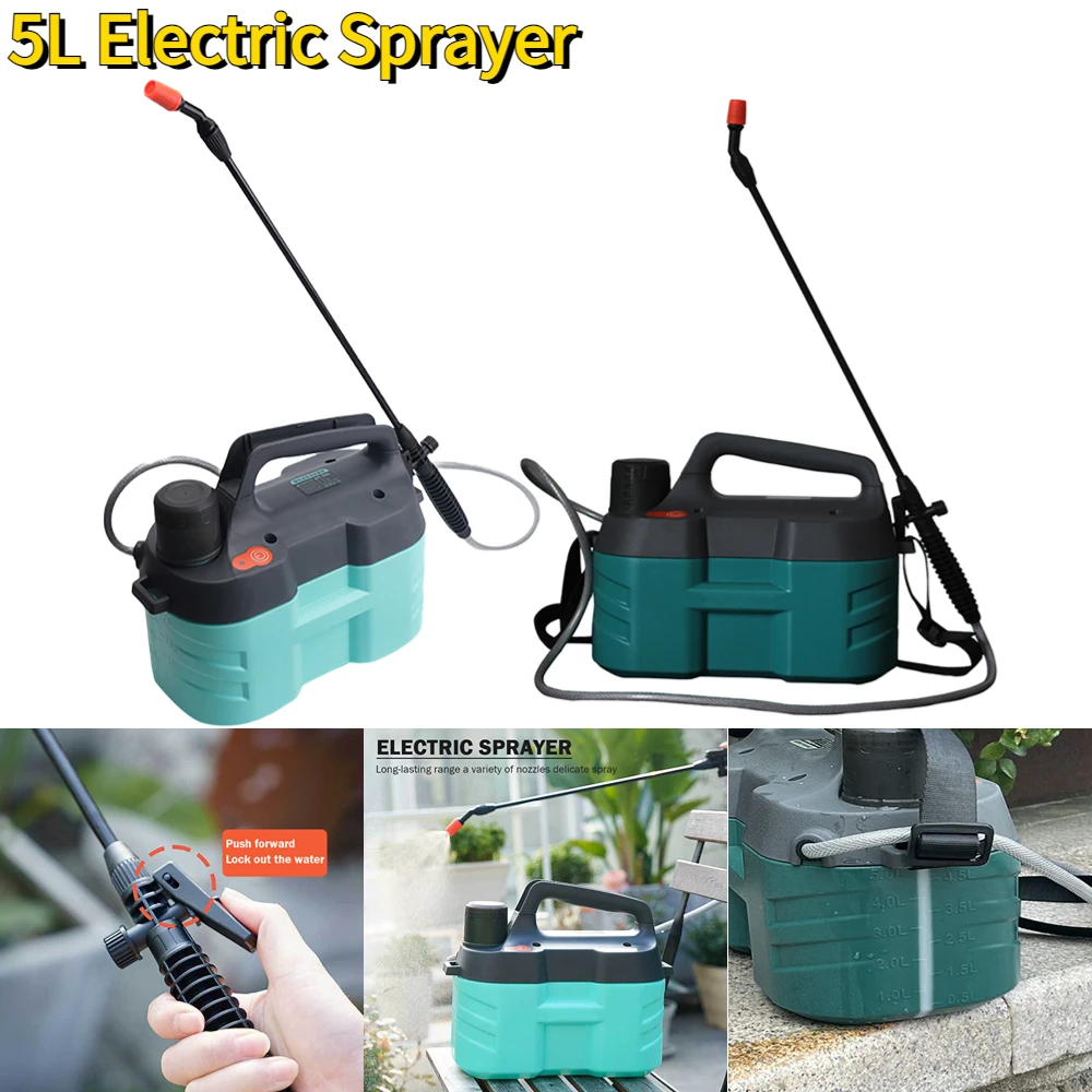 

5L Electric Sprayer Garden Automatic Pesticide Sprayer Spray Gun Rechargeable Plant Sprayer Bottle Sprinkler Watering Can Garden