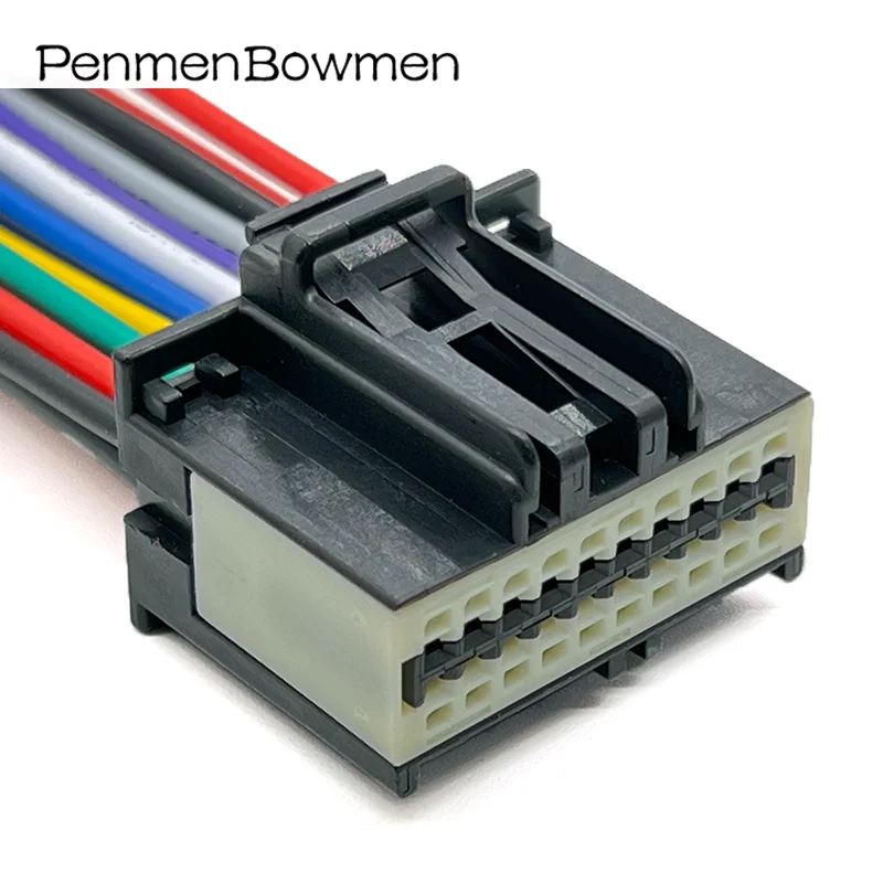 20 Pin 2.54mm Auto Camera Module Plug Wiring Harness Car Female Electrical Cable Connectors With Cable 34729-0200