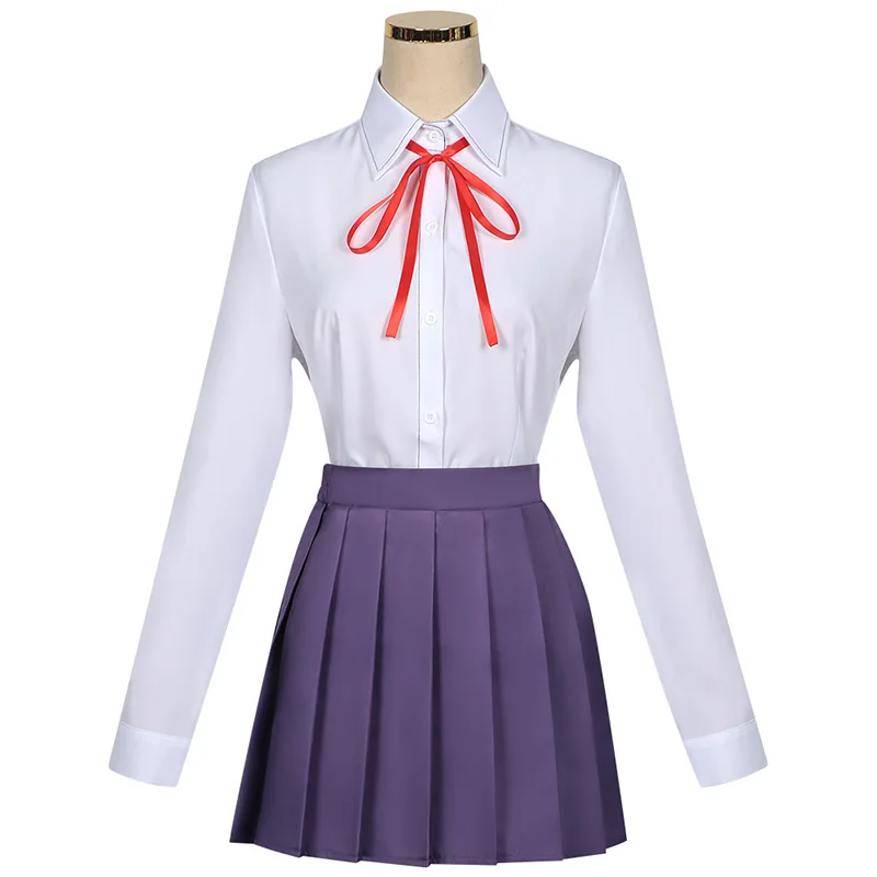 Anime 100 Kanojo Hanazono Hakari Cosplay Costume Purple Uniform JK Suit Headdress Halloween Party Women Girls Costumes