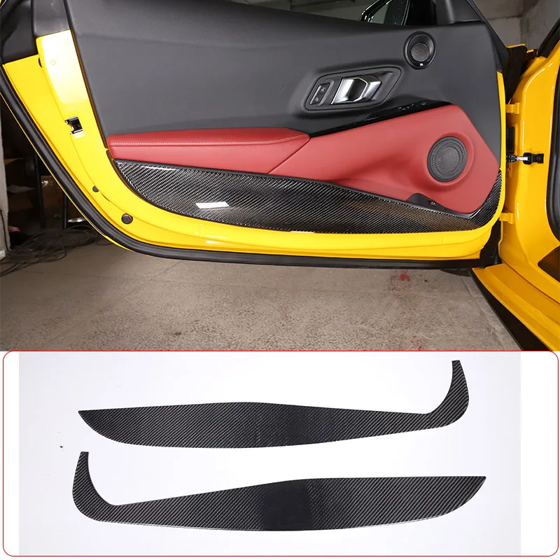 

For Toyota GR Supra A90 2019-2022 Soft Carbon Fiber Car Door Protection Anti-kick Protection Panel Cover Trim Car Accessories