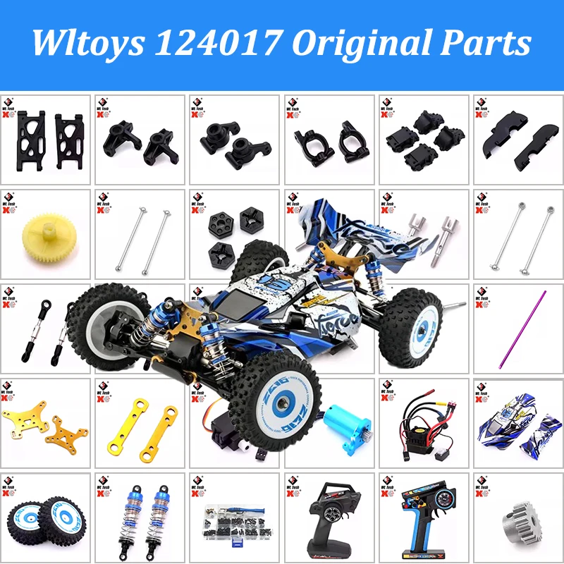 

WLtoys 124017 Оригинальные детали, приемник двигателя, рулевая чашка, коромысло, дифференциал, трансмиссия, шина, амортизатор, аксессуары