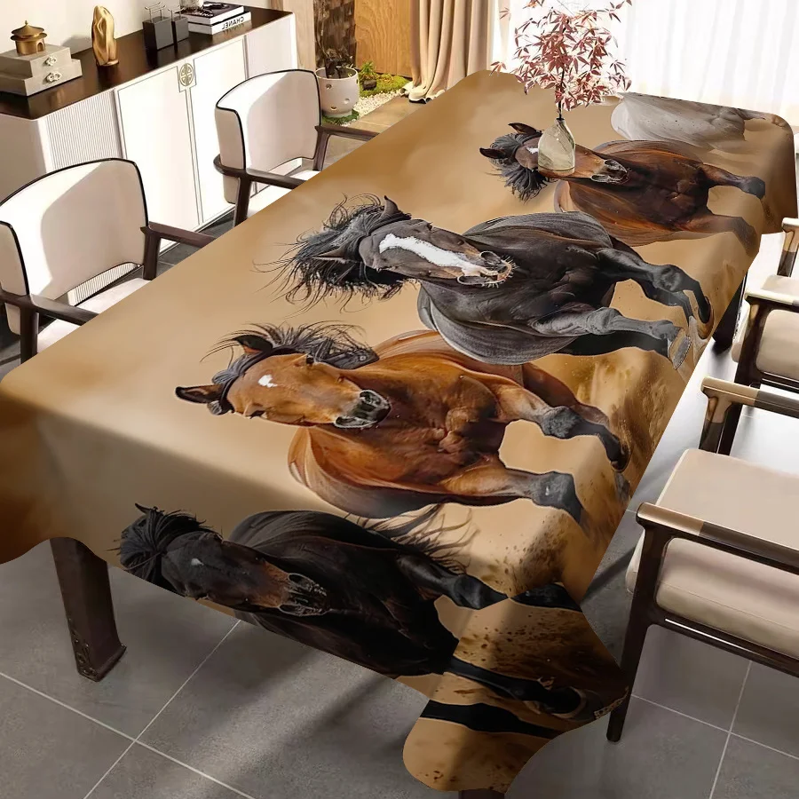 Animal Print Tablecloth - 1pc, Fashionable, High-end Table Runner, Coffee Table Mat for Dining