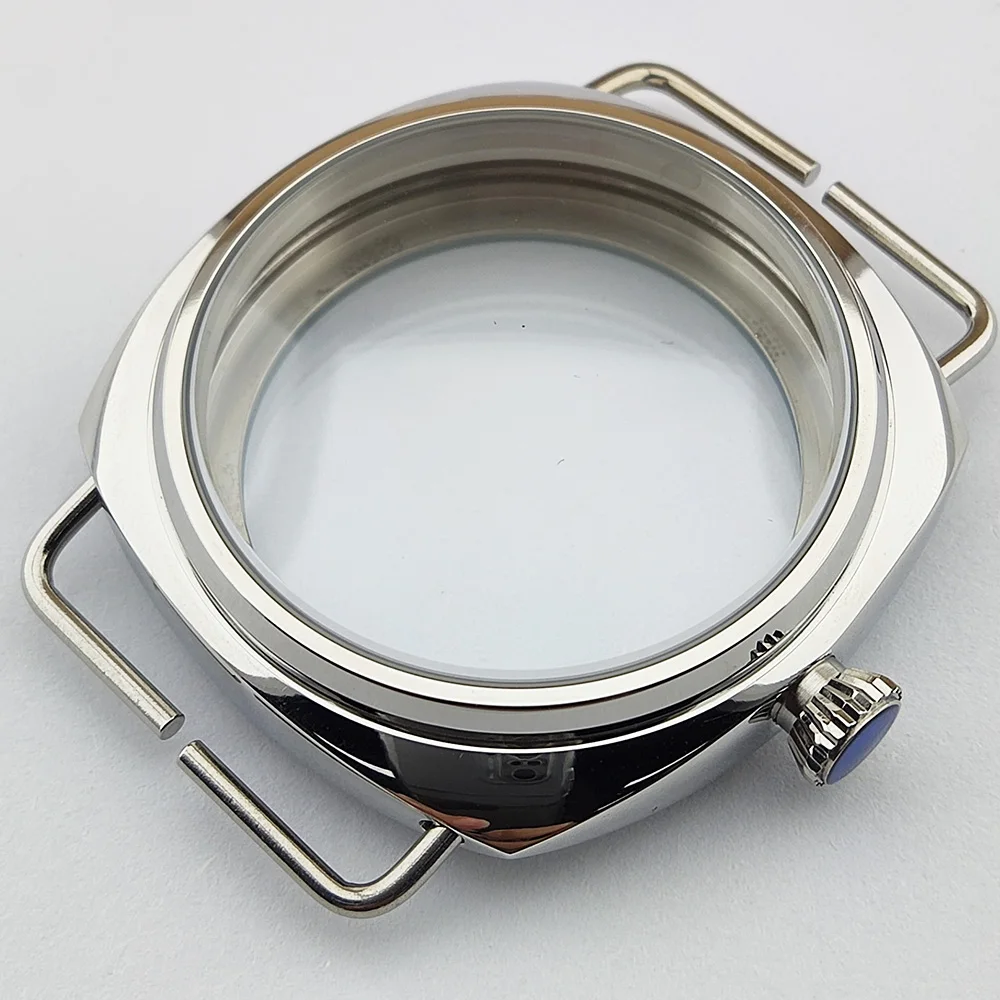 45mm 316L Stainless steel Watch case Polished Back Clear Watch accessories suitable for ETA6497 ETA 8498 ST 3600 ST3621 Movement