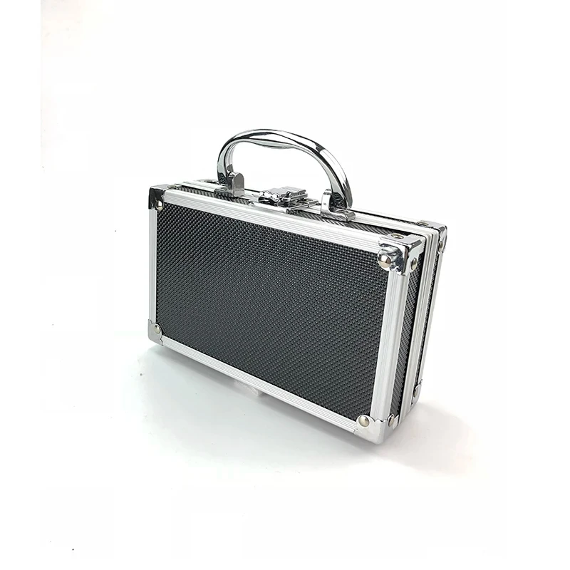 Portable Aluminum Alloy Tool Box Shockproof Toolbox Suitcase Impact Resistant Safety Instrument Case Storage Box Sponge Lining