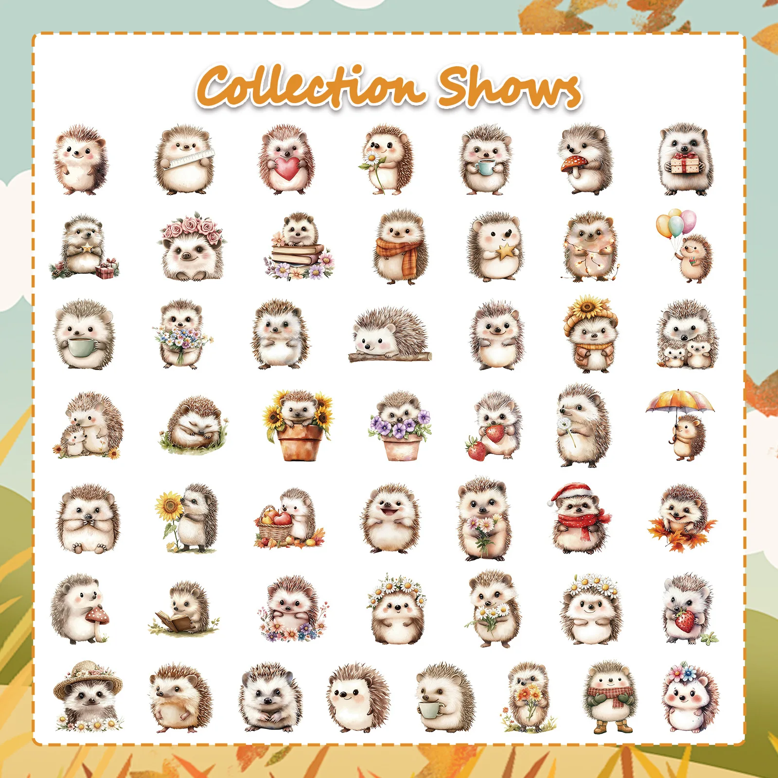 50pcs Hedgehog Animes Cartoon Animals Graffiti Stickers Phone Guitar Laptop Notebook Suitcase Cup Waterproof Sticker Decals Toys view 2