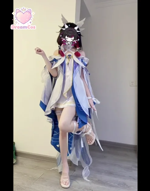spot goods Genshin Impact Moon Maiden Columbina Cosplay Costume Full Set, Game Anime Outfit for Comic Con  DreamCos
