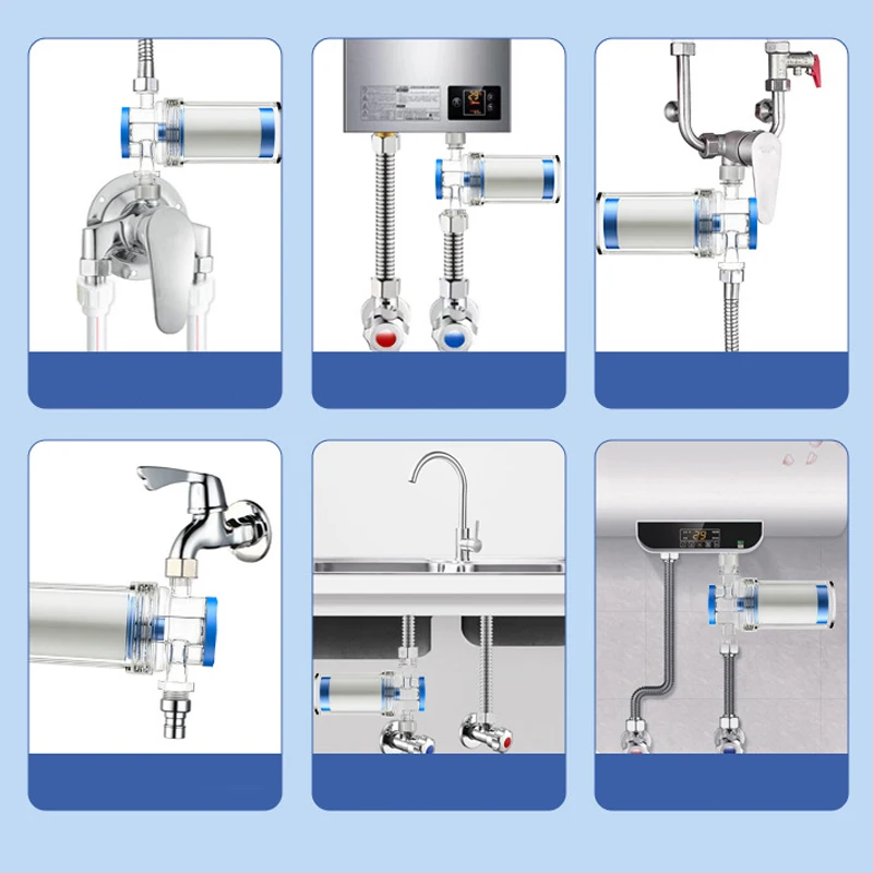 Purifier Output Universal Water Pipe Filter Pp Cotton Shower Bath Sprayer Strainer Faucet Filter Water Heater Kitchen Bathroom