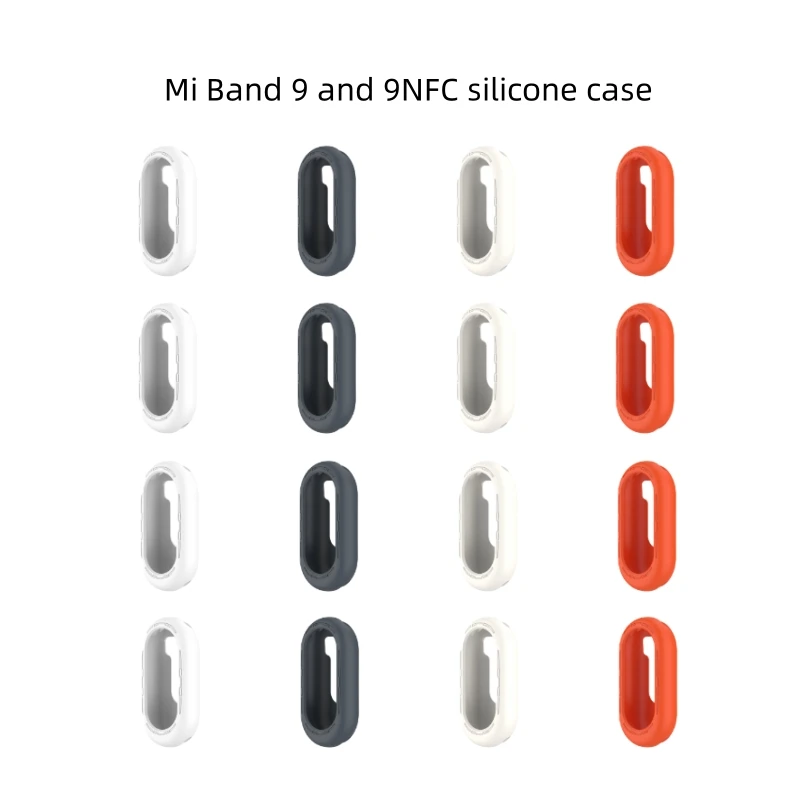 1pcs Silicone Case For Xiaomi Mi Band 9/9 NFC Protector Smart Watch Accessories Anti-Shock Shock-Proof Watch Cover Shell