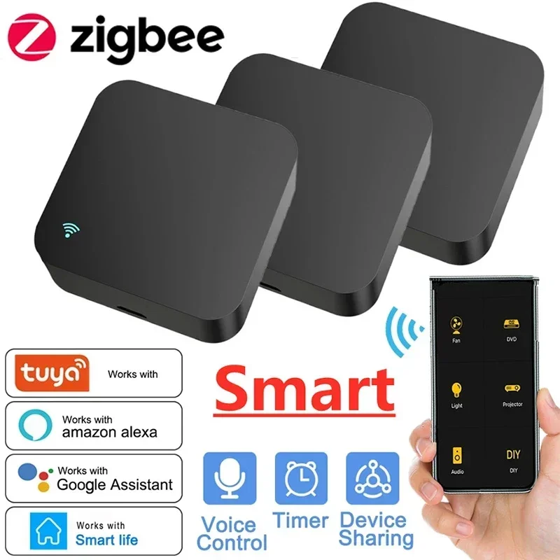 Smart Zigbee IR Remote Control Universal Infrared Tuya Smart Home Remote Controller For TV DVD AC Works For Alexa Google Home