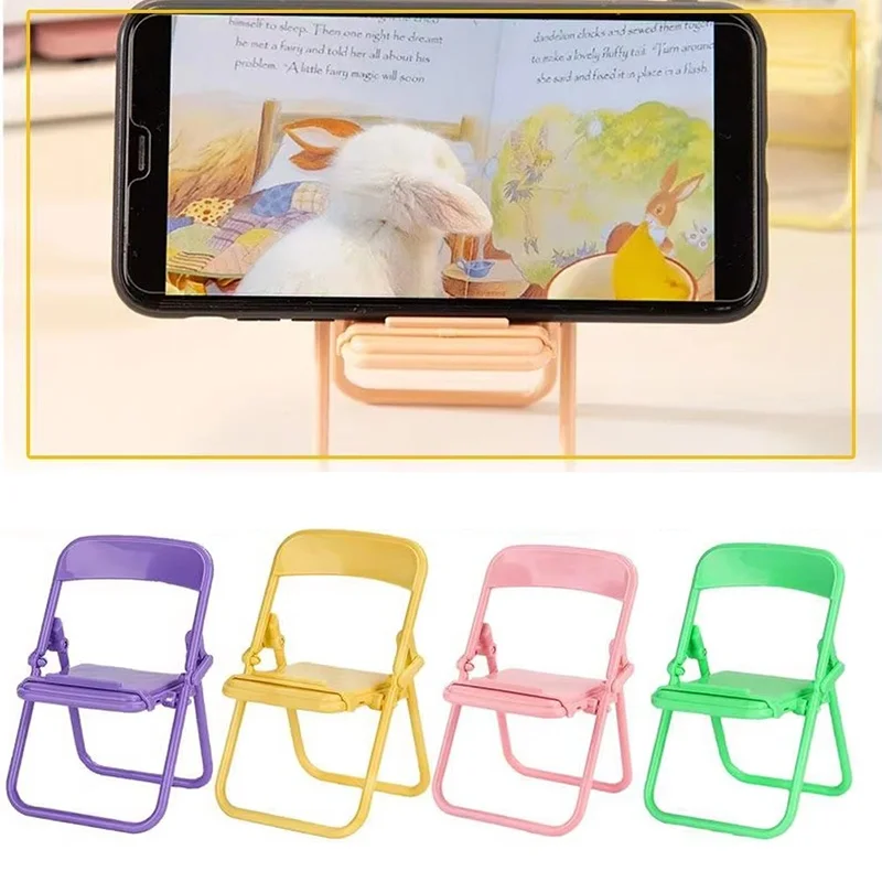 

Универсальный милый стул-держатель для телефона, портативная складная подставка для телефона, ленивый кронштейн для телефона, подставка для планшета для iPhone, Xiaomi, Huawei, держатель