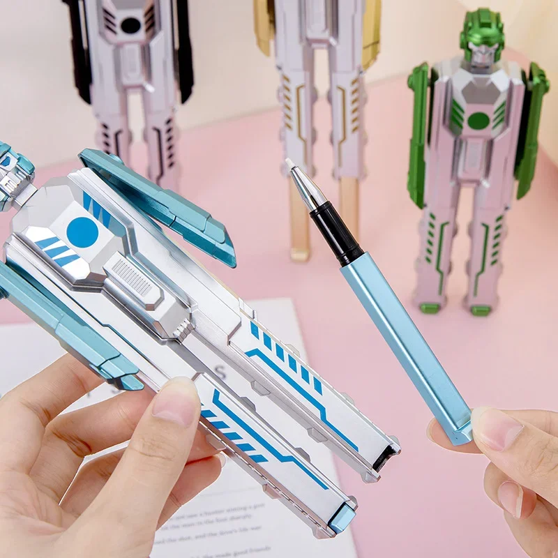 Creative Robot Gel Pen Student Stationery End of Term Holiday Prize Multi Function Pen Novelty Stationery Cool School Supplies