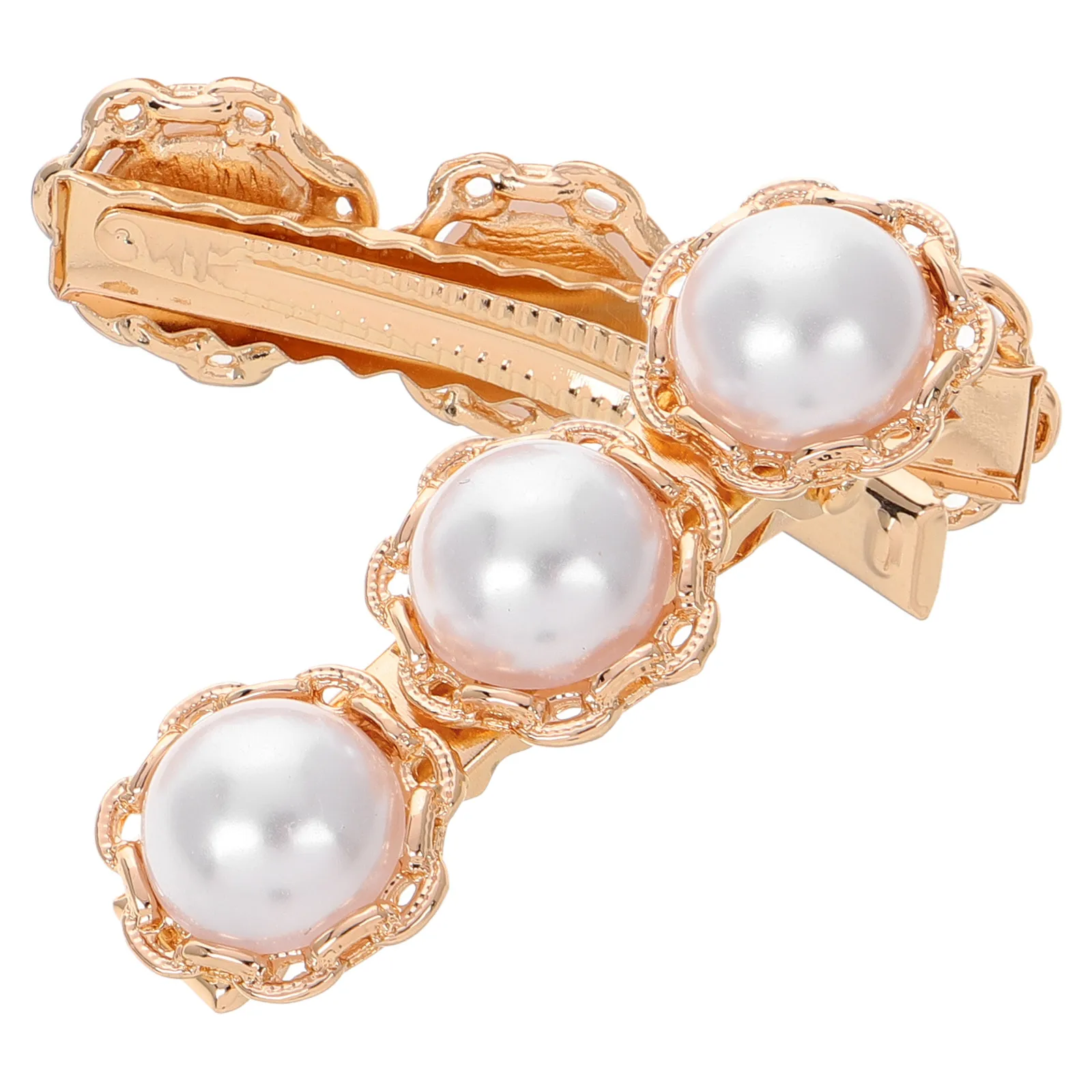 

2pcs Duckbill Hairpins Pearl Clips for Women Zinc Alloy Durable Secure Fashion Accessories Bridal Hair Clip Side Barrettes