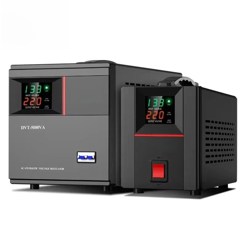 Single-Phase 3KVA 220V Power Relay Home Use Automatic AC Regulators SVC Applications Color LED Display Protection Stabilizers