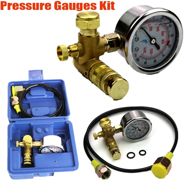 Kit de manomètres 6 MPa pour la charge d'azote, accessoires de mesure pour marteau hydraulique, outil de table de test hydraulique