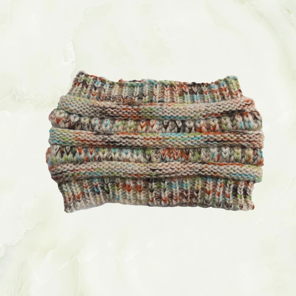 الدافئة صوف مبطن محبوك قبعة ذيل حصان البيج رشاقته غزل الصوف عقال للتخييم في الهواء الطلق صالح قبعة فارغة الشعر