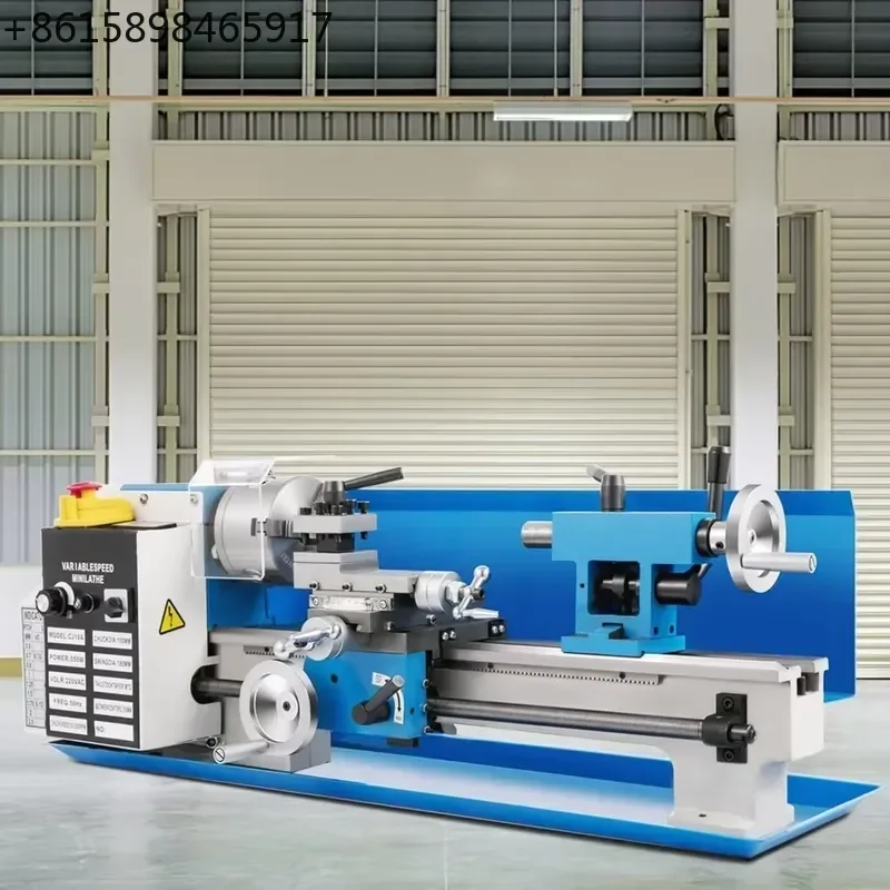 Mini Metal Lathe Machine Benchtop CNC 550W Variable Speed 2250RPM with 3 Jaw Chuck Precision Tool Box Digital Display