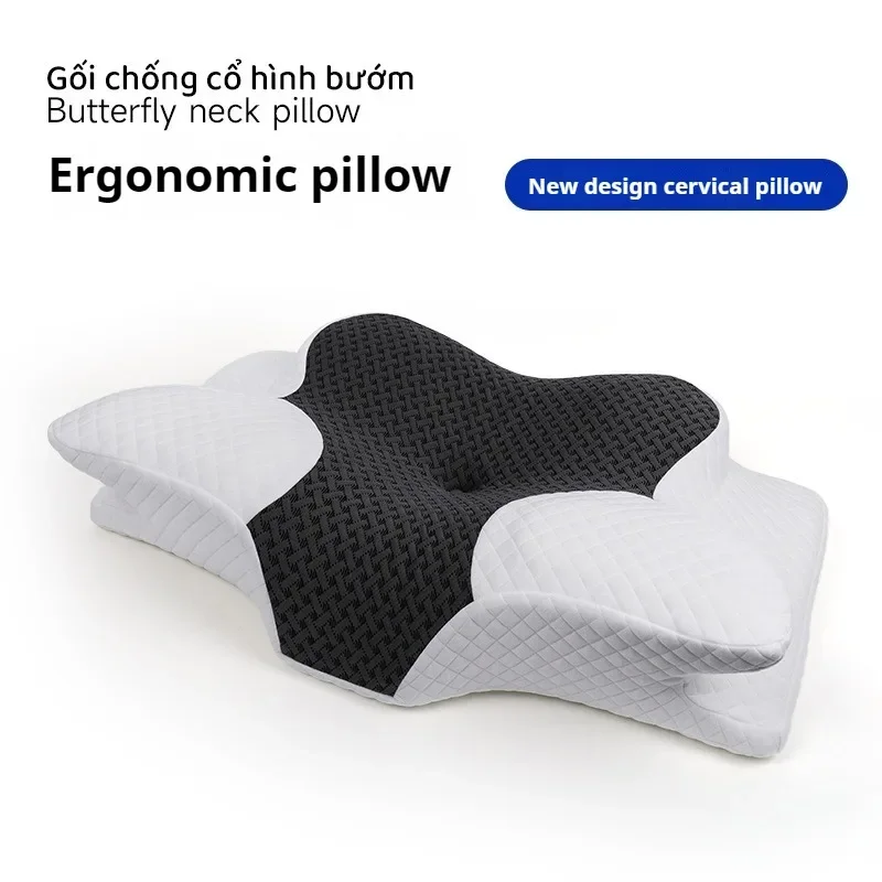 

Memory Foam Cervical Pillow 2 in 1 Ergonomic Contour Orthopedic Pillow Neck Pain Contoured Support Pain Relief Sleeping Pillow