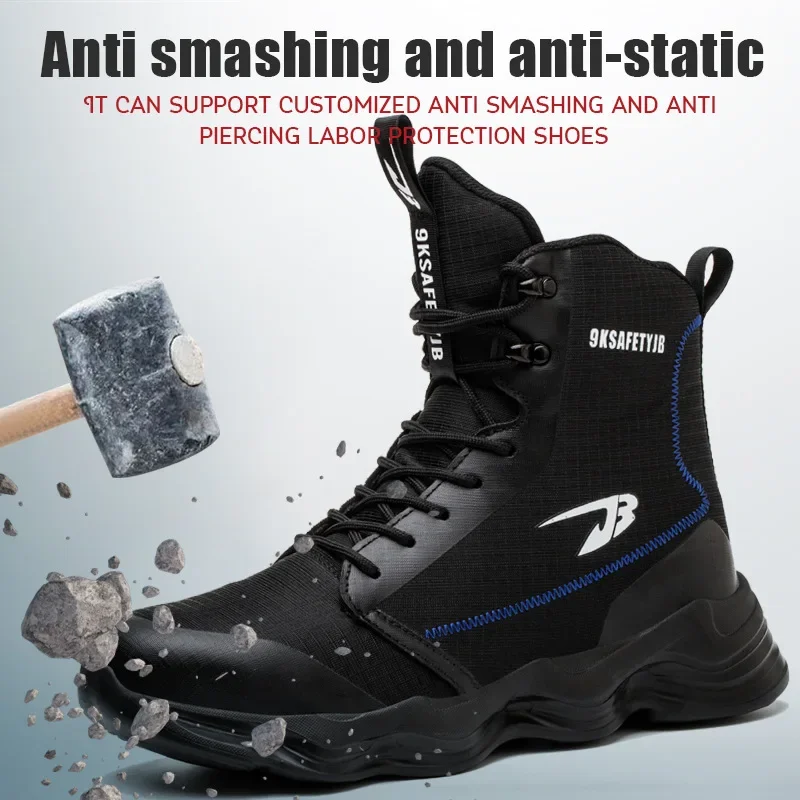 Steel Head Breathable Wear-resistant Safety Shoes with Anti-smashing and Anti-piercing