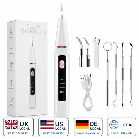 Electric Ultrasonic Teeth Tartar Cleaner Dental Scaler Tool for Oral Care Teeth Whitening Stain & Plaque Removal