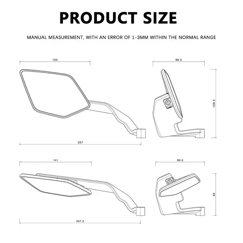Untuk Aksesoris Sepeda Motor Honda ADV150 ADV160 ADV350 ADV 150/160/350, Spion Stealth Winglets, Spion Putar yang Dapat Disesuaikan