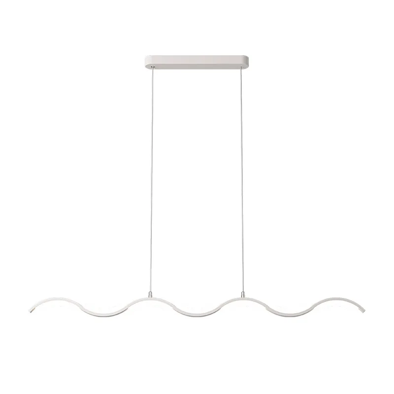 2025 new high-end one-word strip dining room above dining table home family bar restaurant main light chandelier