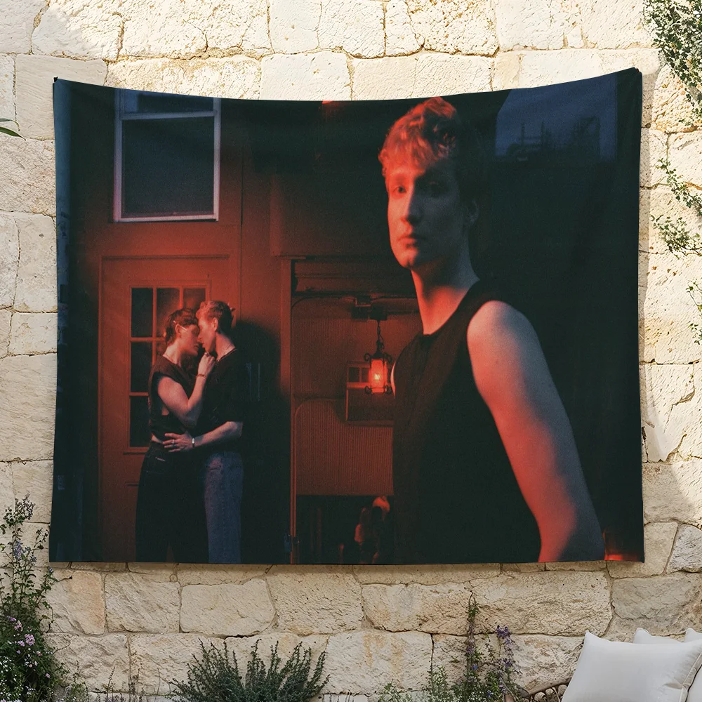 Singer K-Kevin Atwater Blush Red flag For Camping Party Picnic Studio Booth Background Wall Interior Decoration Banner
