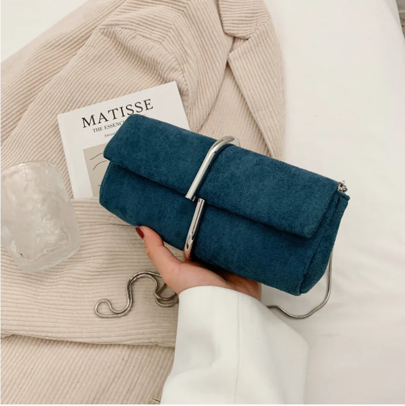 Nubuck Leather Women Clutch Bag Shoulder Bag Lady Banquet Clutch Fashion High Quality Messenger Bag Brand Woman Wallet Purse New