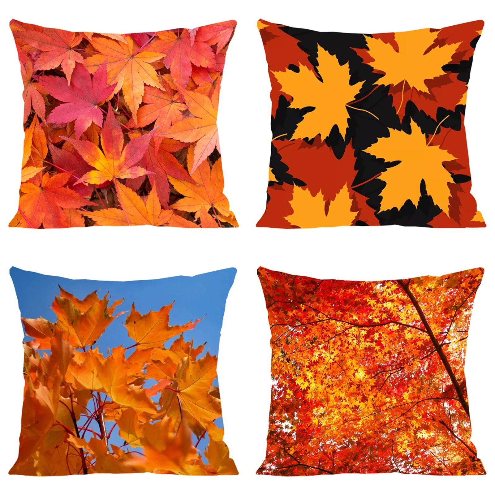 

Decorative Pillow Cover for Living Room Cushions Autumn Maple Leaves Cushion Cover 45*45 Covers for Bed Pillows Pillowcase 40x40