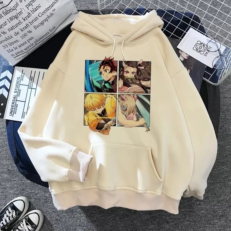 كيميتسو نو يابا مانغا شيطان القاتل هوديي Harajuku الرسوم المتحركة اليابانية Kawaii البلوز الرسوم المتحركة Tanjiro Kamado Nezuko #3